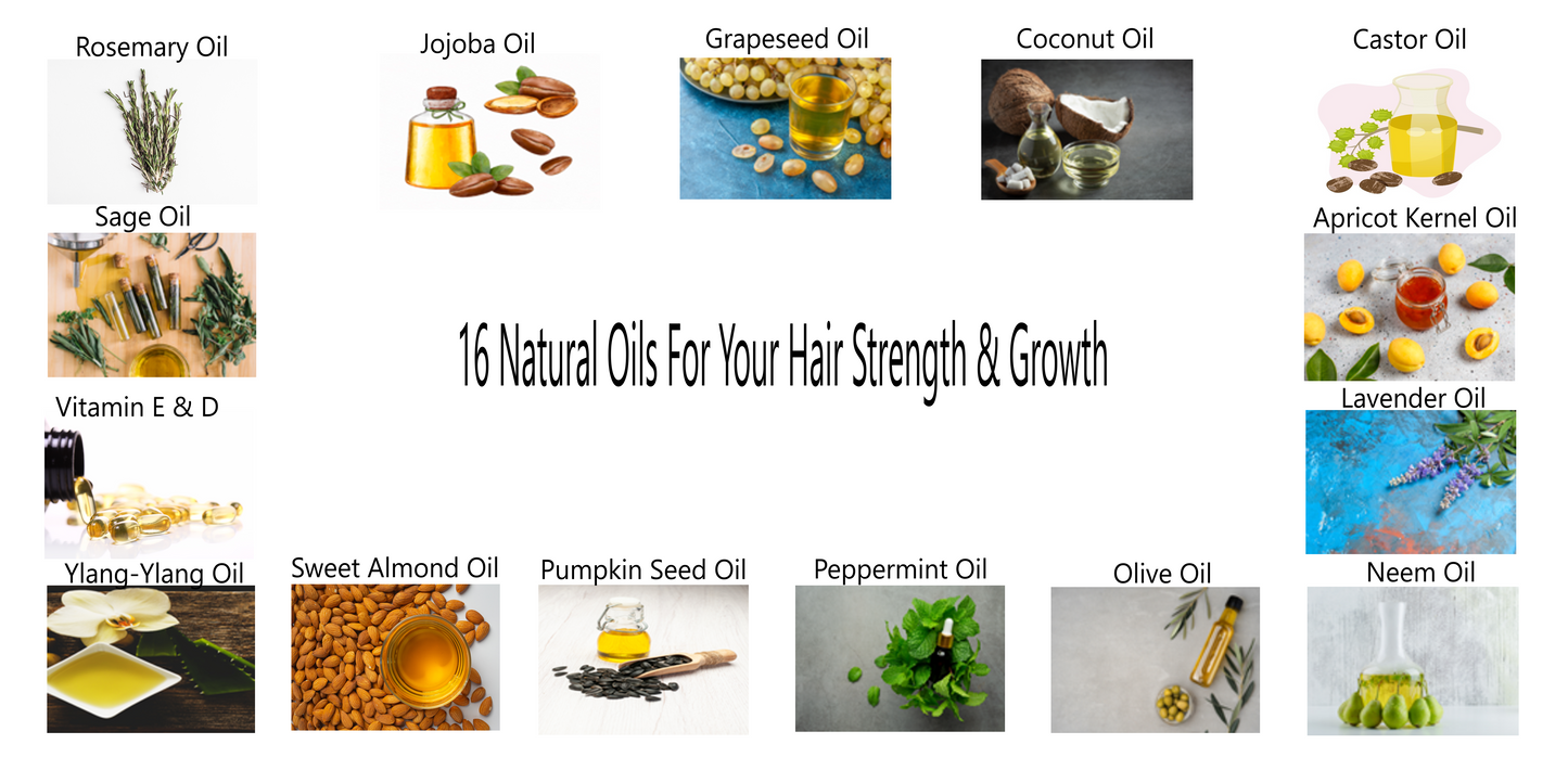 O - 16 Hair Growth & Radiance ( 1 oZ )
