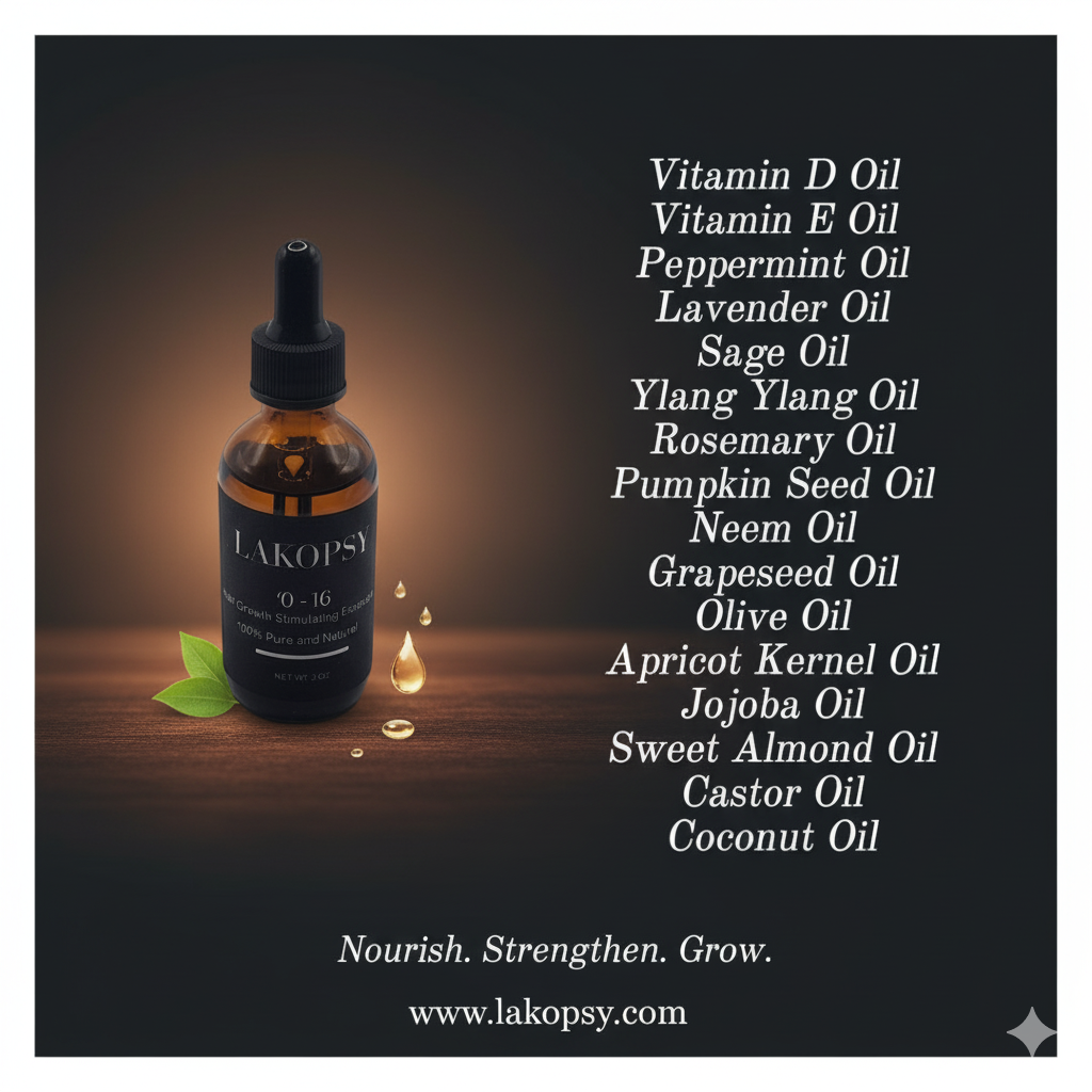 O - 16 Hair Growth & Radiance ( 1 oZ )